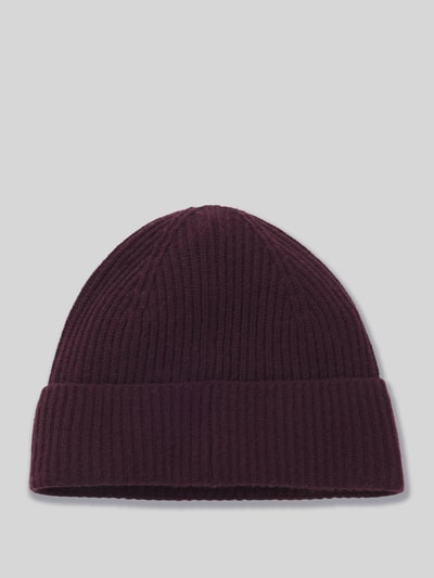 BOSS Beanie aus Woll-Kaschmir-Mix Modell 'LEAH' Bordeaux 3