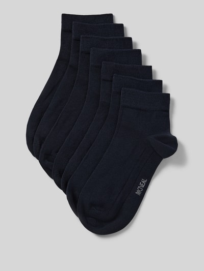 Produktfoto, Socken im 7er-Pack mit geripptem Bündchen von MCNEAL, dunkelblauer Baumwoll-Mix mit Stretch-Anteil, Label-Detail