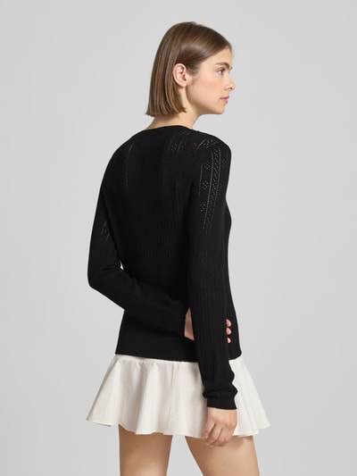 Tommy Jeans Slim fit cardigan van pointelle Zwart - 5