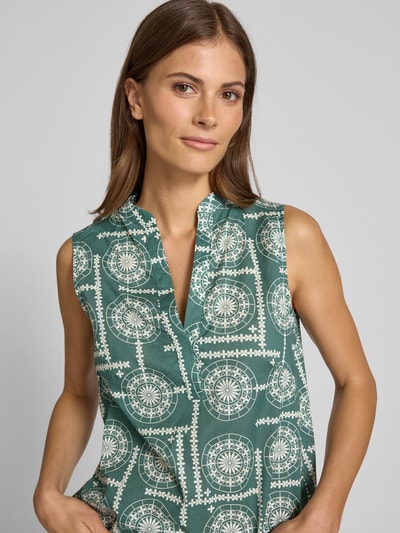 Marc O'Polo Loose Fit Blusentop aus reiner Baumwolle Petrol 3