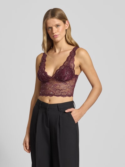 Only Bralette mit Spitzenbesatz Modell 'CHLOE' Bordeaux 4
