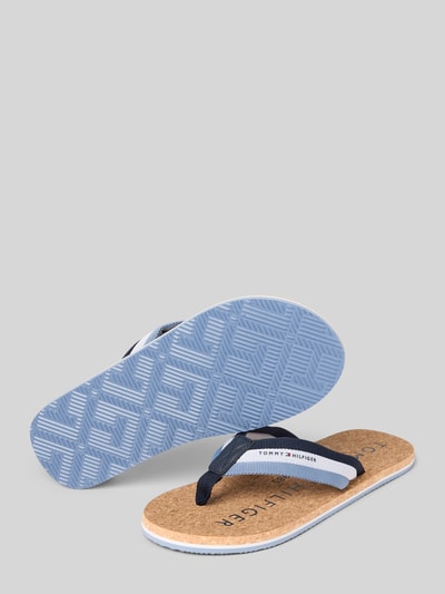 Tommy Hilfiger Teenslippers met voetbed van kurk Donkerblauw - 4