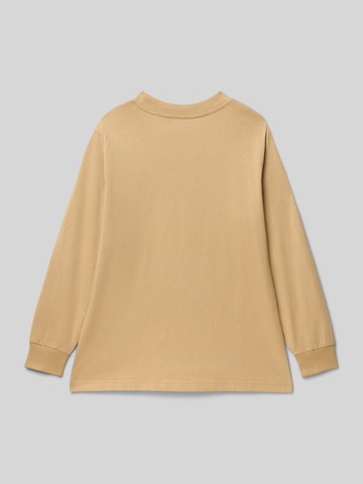 Polo Ralph Lauren Kids Longsleeve mit Label-Stitching und Rundhalsausschnitt Camel 3