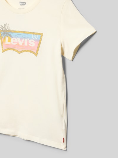 Levi’s® Kids Regular Fit T-Shirt aus Baumwoll-MIx Offwhite 2