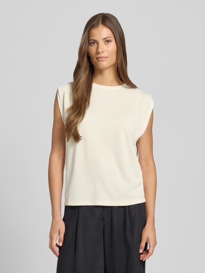 Jake*s Collection Regular Fit T-Shirt mit Kappärmeln Beige 4