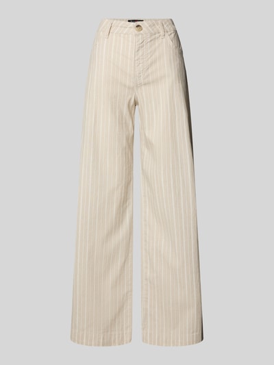 Buena Vista Spodnie z szeroką nogawką i wpuszczanymi kieszeniami Beżowy 2