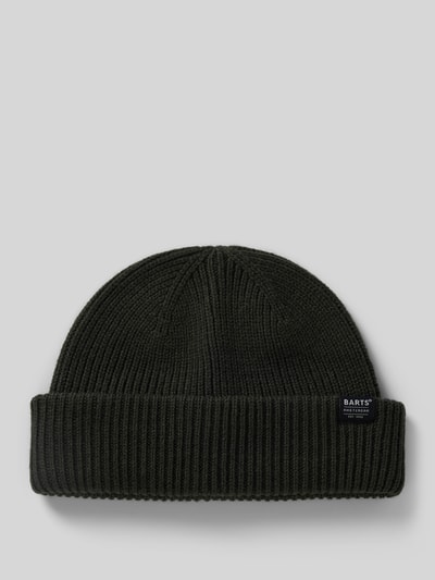 Barts Beanie met labeldetail, model 'FEODORE' Olijfgroen - 1