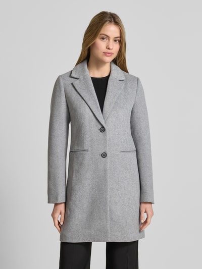 Tom Tailor Denim Slim Fit Mantel mit Woll-Anteil Hellgrau 4