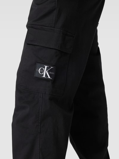 Calvin Klein Jeans Cargobroek met labeldetail Zwart - 3