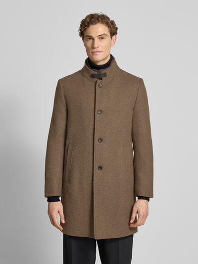 Cinque Mantel mit Stehkragen Modell 'CHOICE' Taupe 4