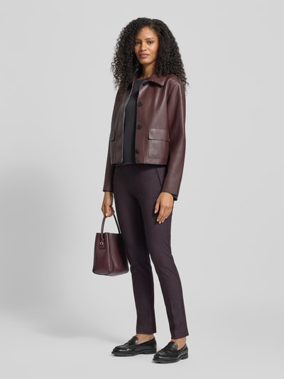 Raphaela By Brax Slim Fit Stoffhose mit Bügelfalten Modell 'Lillyth' Bordeaux 1