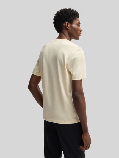 BOSS Regular fit T-shirt van puur katoen, model 'THOMPSON' Offwhite - 5