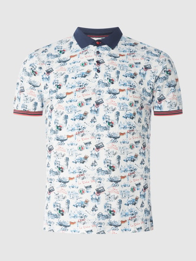 A Fish Named Fred Poloshirt aus Piqué Offwhite 1