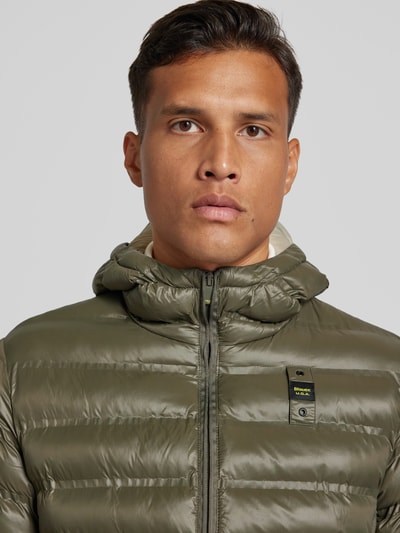 Blauer Usa Steppjacke mit Zweiwege-Reißverschluss Modell 'CHARLES' Oliv 3