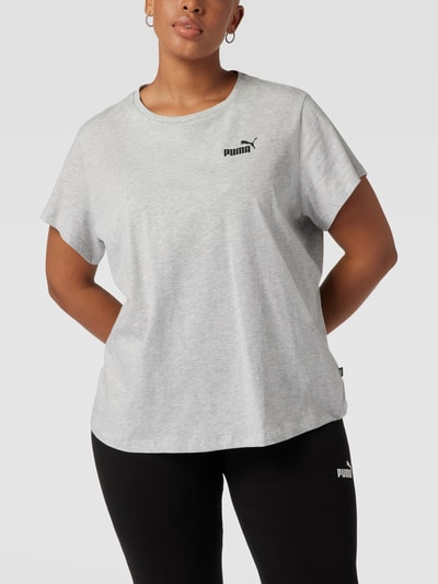 PUMA Performance Plus PLUS SIZE T-shirt met labelprint Lichtgrijs gemêleerd - 4