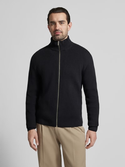 Lindbergh Cardigan mit Stehkragen und Reißverschluss Black 4
