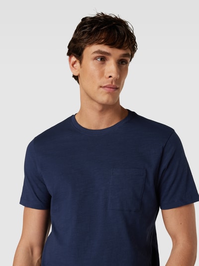 Casual Friday T-shirt met opgestikte borstzak, model 'THOR' Donkerblauw - 3