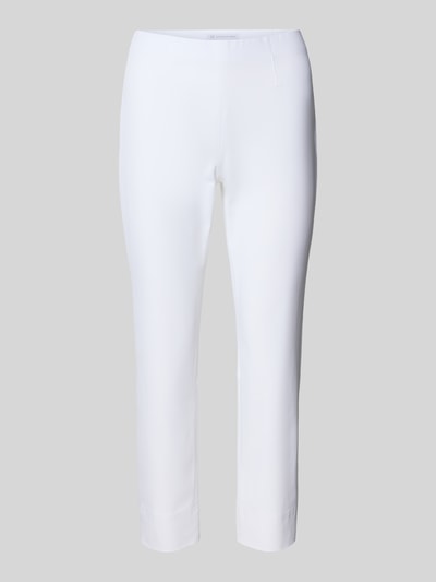 Produktfoto, Schmale Schlupfhose aus Techno Cotton Superstretch von Raffaello Rossi in Weiß, Slim Fit, verkürzte Passform, Modell PENNY 6/8.