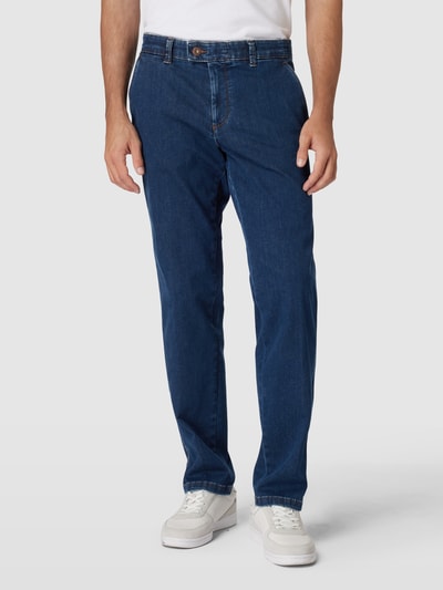 Eurex By Brax Jeans met achterzakken, model 'JIM' Blauw - 4