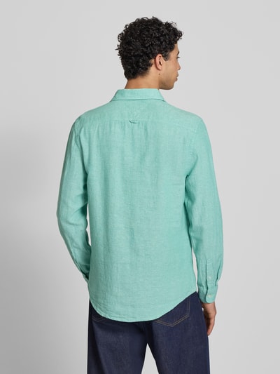 Tommy Jeans Regular Fit Freizeithemd aus Leinen-Baumwoll-Mix  Gruen 5