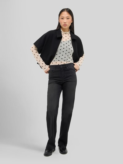 ANGELS High Waist Jeans mit Label-Patch Anthrazit 1