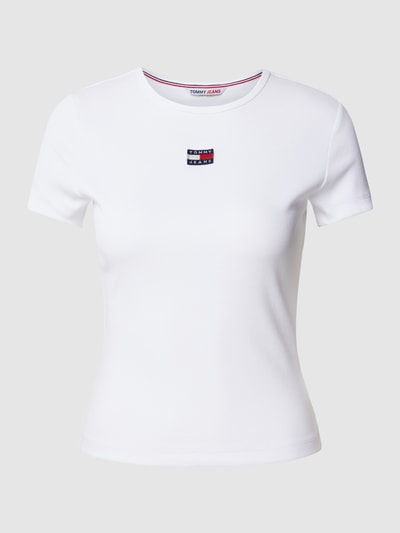 Tommy Jeans T-Shirt mit Label-Patch Weiss 2