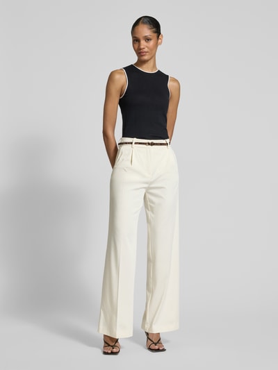 Christian Berg Woman Wide leg chino met riem Offwhite - 1