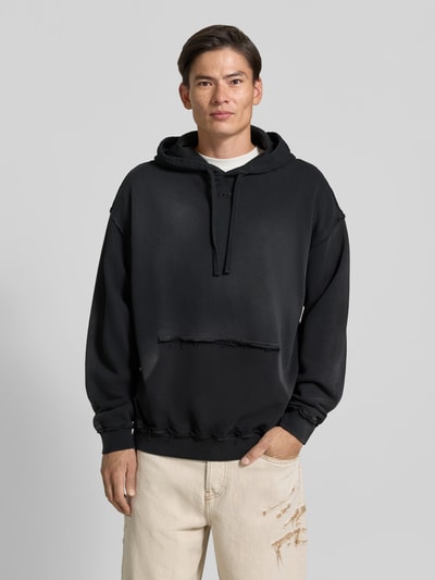 Diesel Sweatshirt mit offenen Saumkanten Black 4