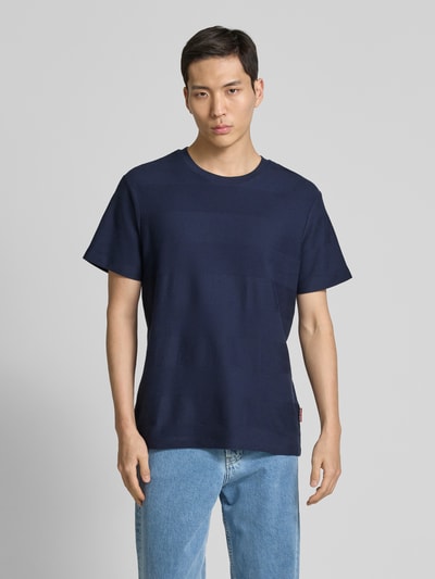 JOOP! Jeans T-Shirt mit Strukturmuster Modell 'Ismet' Marine 4