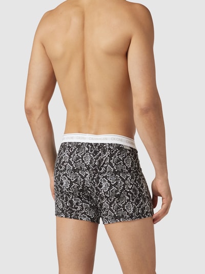 Calvin Klein Underwear Trunks mit Allover-Muster und Logo-Bund Anthrazit 4