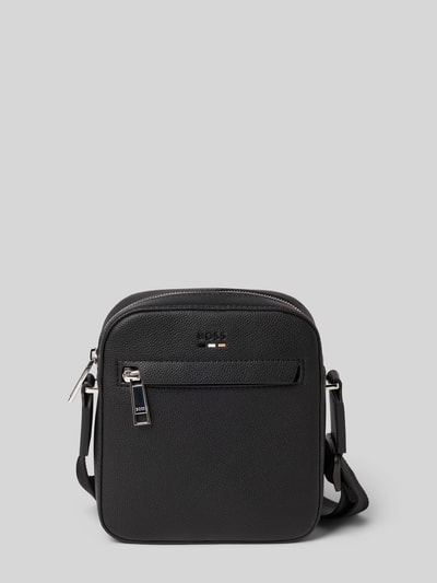 BOSS Torba na długim pasku z detalem z logo model ‘Ray’ Czarny 2