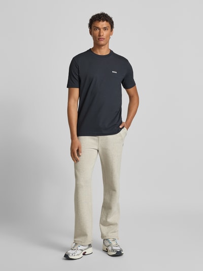 BOSS Green T-Shirt mit Label-Print Marine 1