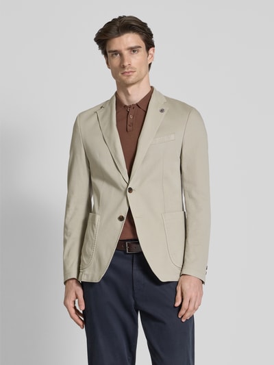 JOOP! Collection Slim Fit 2-Knopf-Sakko mit Reverskragen Modell 'Hoverest' Beige 4
