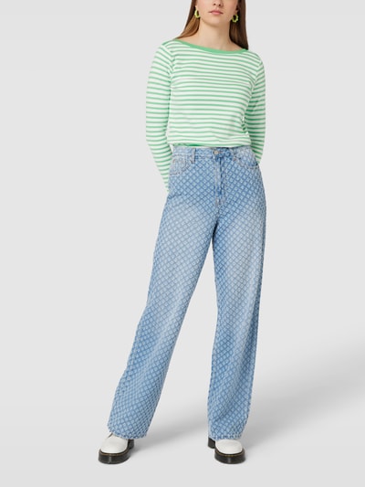 Tom Tailor Denim Longsleeve mit Streifenmuster Gruen 1