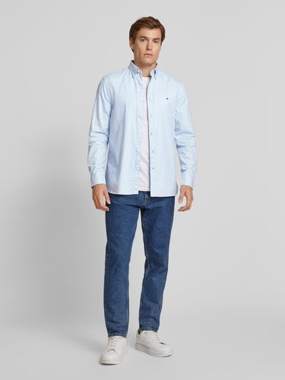 Tommy Hilfiger Regular Fit Freizeithemd mit Button-Down-Kragen Hellblau 1