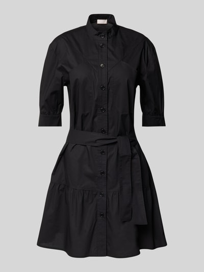 Liu Jo White Overhemdjurk met opstaande kraag en strikceintuur Zwart - 2