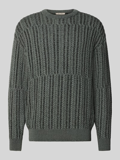 Only & Sons Relaxed fit gebreide pullover van katoenmix, model 'FILL RLX' Antraciet - 2