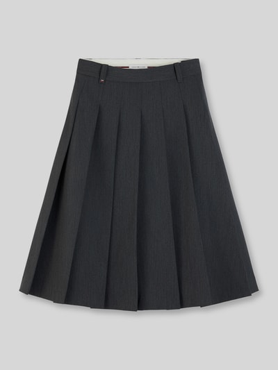 Tommy Hilfiger Regular Fit Midi-Rock aus Baumwoll-Mix Dunkelgrau 2