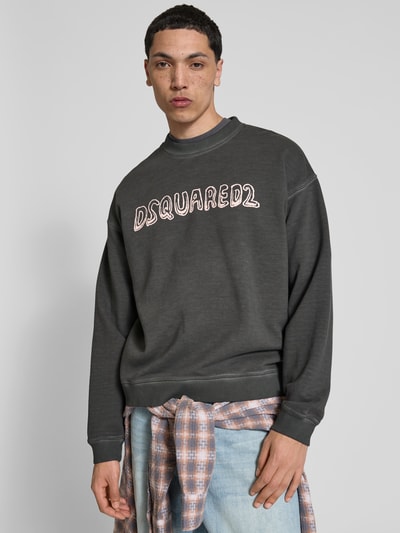 Dsquared2 Sweatshirt mit Label-Print Anthrazit 3