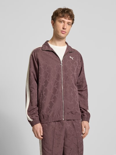 PUMA Performance Trainingsjacke mit Reißverschluss und Logo Schoko 4