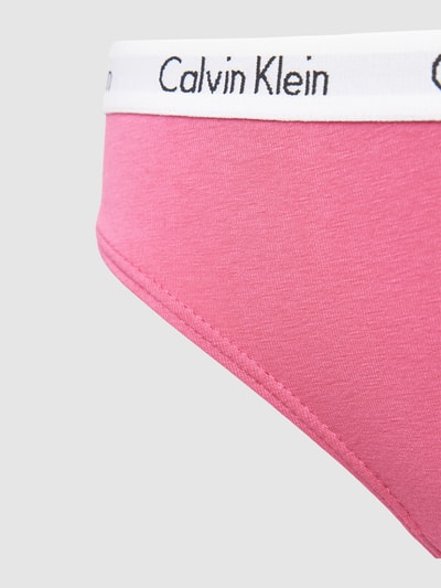 Calvin Klein Underwear Slip mit elastischem Label-Bund Modell 'CAROUSEL' im 3er-Pack Bordeaux 2