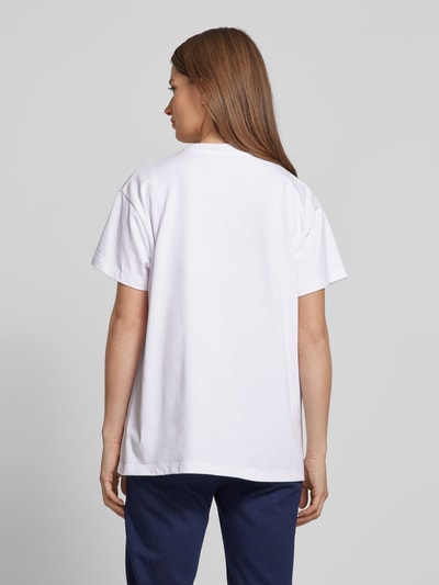 AIMN T-shirt met labelstitching, model 'Boyfriend' Wit - 5