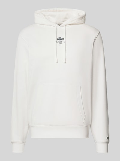 Lacoste Regular Fit Hoodie aus reiner Baumwolle Offwhite 2