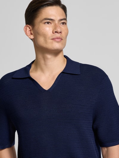 CK Calvin Klein Regular fit poloshirt met V-hals Marineblauw - 3