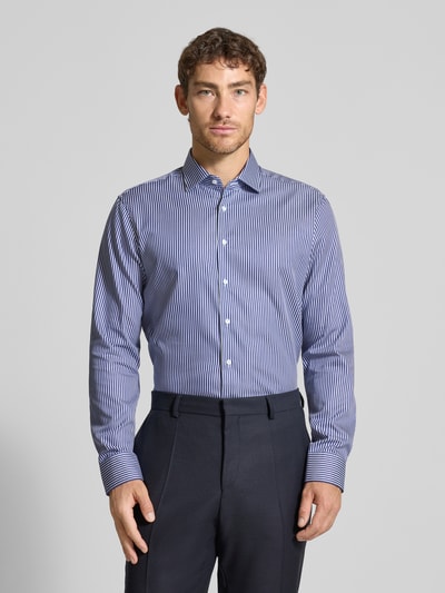 SEIDENSTICKER REGULAR FIT Regular fit zakelijk overhemd met kentkraag, model 'New Kent' Marineblauw - 4