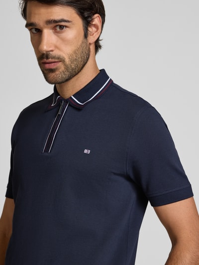 Christian Berg Men Regular fit poloshirt met ritssluiting Marineblauw - 3