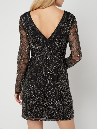 LACE & BEADS Cocktailkleid aus Mesh mit Pailletten Black 5