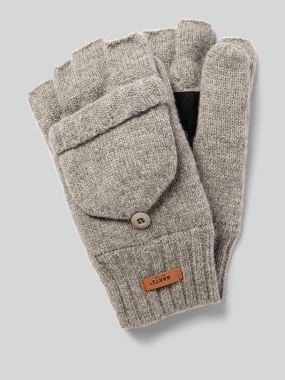 Barts Handschoenen met labeldetail, model 'HAAKON' Lichtgrijs - 1