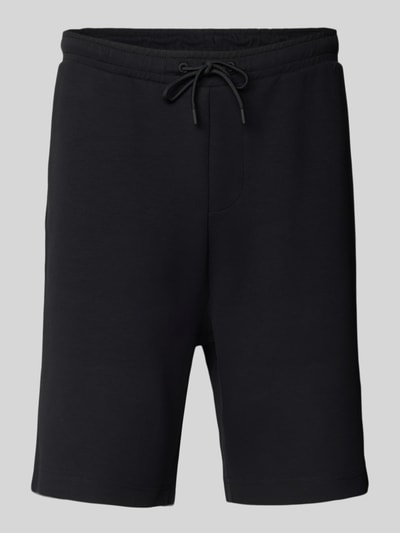 BOSS Green Regular fit sweatshorts met elastische band, model 'Headlo' Zwart - 2
