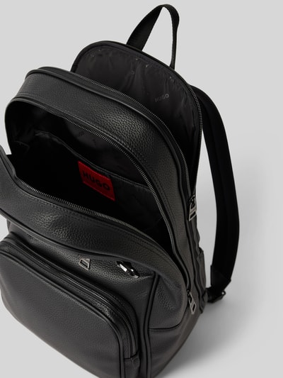 HUGO Rucksack mit Label-Detail Modell 'Nesh' Black 4